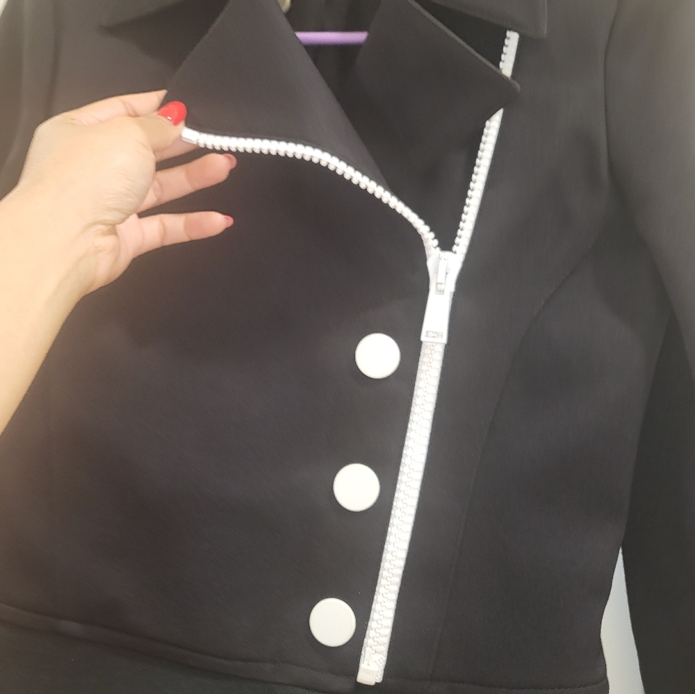 1. NWT PACO RABANNE BIKER JACKET SIZE 36 / SMALL - Picture 5 of 14